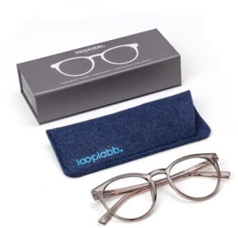 Looplabb leesbril sterkte +2,50 model papillon kristal zwart