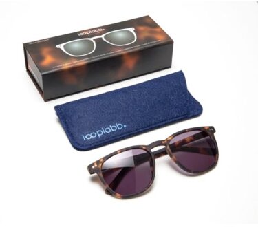 Looplabb zonnebril op sterkte, sterkte +0,00, model the george, kleur schildpad