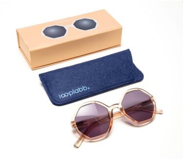 Looplabb zonnebril op sterkte, sterkte +1,50, model lolita, kleur kristal champagne