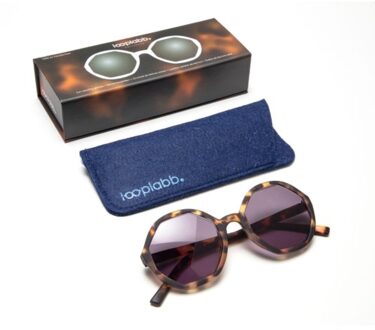 Looplabb zonnebril op sterkte, sterkte +2,00, model lolita, kleur schildpad