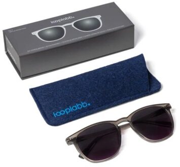 Looplabb zonnebril sterkte +1,00 model the george crystal black