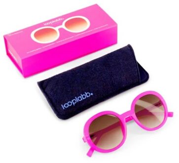 Looplabb zonnebril sterkte +3,00 model jane neon roze