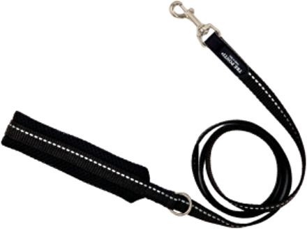 Looplijn Basic Reflecterend - Hondenriem - 130 cm Zwart Reflecterend