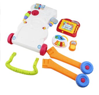 Loopstoeltje Multifunctionele Peuter Trolley Zitten Te Stand Walker Voor Kid 'S Vroeg Leren Met Verstelbare Schroef
