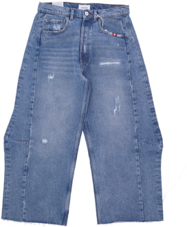Loose-fit Jeans Amish , Blue , Dames - W27,W30