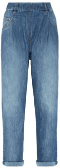 Loose-fit Jeans Brunello Cucinelli , Blue , Dames - S,2Xs