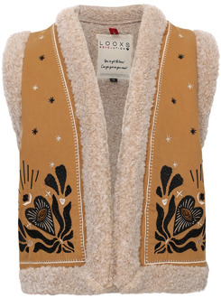 Looxs meisjes gilet Oker - 116-122