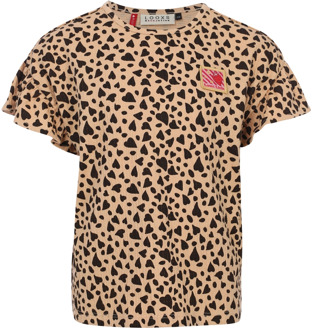 Looxs meisjes t-shirt Beige - 134
