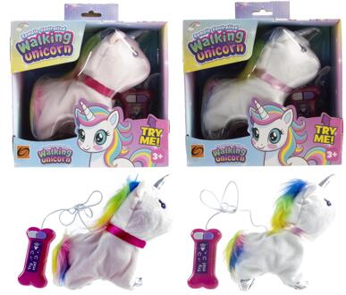 Lopende Unicorn met geluid 16cm verschillende