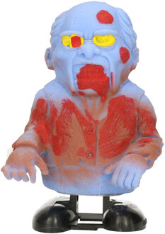 Lopende zombie Halloween poppetje 8 cm