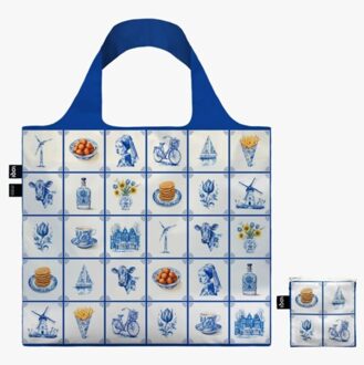 LOQI opvouwbare tas - delft heritage gerecycled