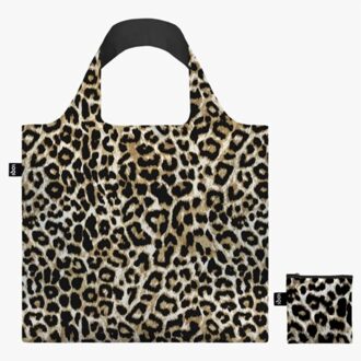 LOQI opvouwbare tas - leopard dusk gerecycled