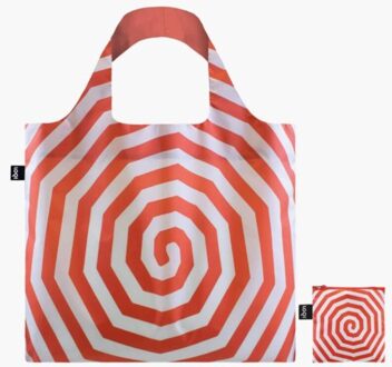 LOQI opvouwbare tas - spirals rood gerecycled