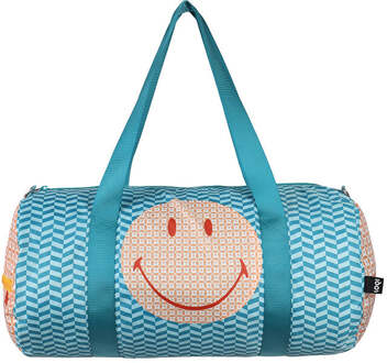 LOQI Weekender Smiley Geometric Recycled Blauw