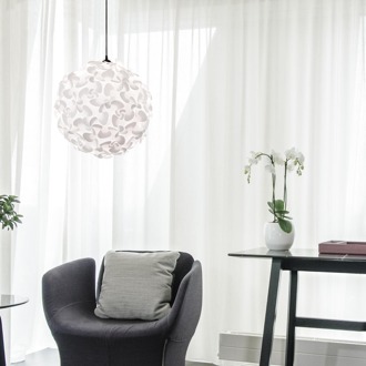 Lora Medium hanglamp white - met koordset wit - Ø 45 cm