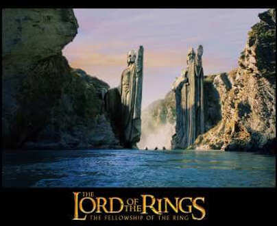 Lord of the Rings Argonath Men's T-Shirt - Black - XL - Zwart