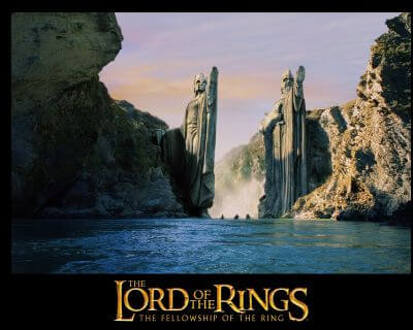 Lord Of The Rings Argonath Women's T-Shirt - Black - L - Zwart