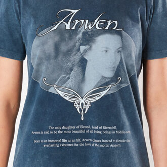 Lord Of The Rings Arwen Lady Of Rivendell Women's T-Shirt Dress - Donker Blauw Acid Wash - XL