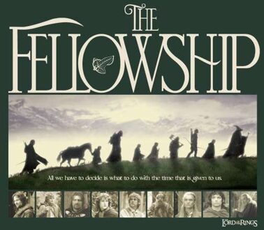 Lord Of The Rings Fellowship Cinematic Unisex T-Shirt - Green - M
