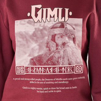 Lord Of The Rings Gimli Lord Of The Glittering Rocks Sweatshirt - Bordeaux - L Wijnrood