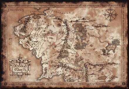 Lord of the Rings LORD OF THE RING - Poster Map (98x6