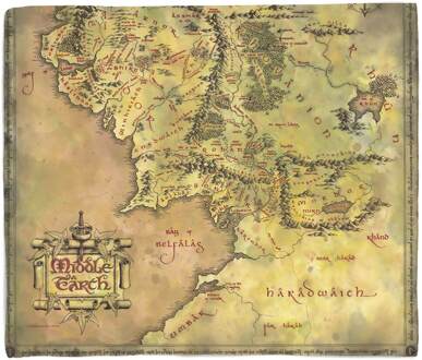 Lord Of The Rings Middle Earth Fleece Deken - M