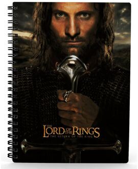 Lord of the Rings Notebook with 3D-Effect Aragorn