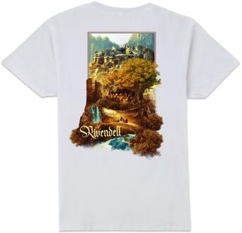 Lord Of The Rings Rivendell Unisex T-Shirt - White - L Wit