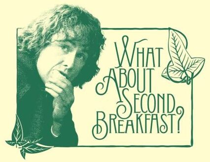 Lord Of The Rings Second Breakfast Unisex T-Shirt - Cream - XL