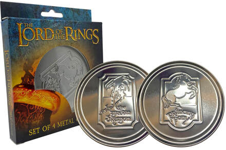 Lord of the Rings Set of 4 Metal Coasters (vier metalen onderzetters)