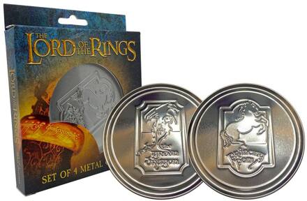 Lord of the Rings Set of 4 Metal Coasters (vier metalen onderzetters)