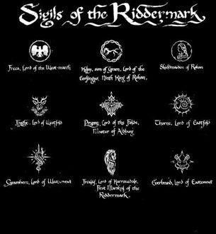 Lord Of The Rings Sigils Men's T-Shirt - Black - L