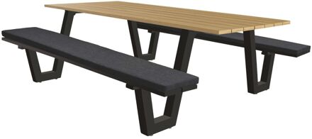 Lorenzo Picknicktafel 180cm - Bruin - Aluminium