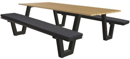 Lorenzo Picknicktafel 220cm - Bruin - Aluminium