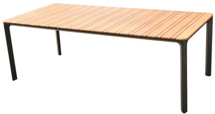 Lorenzo Tuintafel - Aluminium - Teakhout - 100 X 224 X 75cm