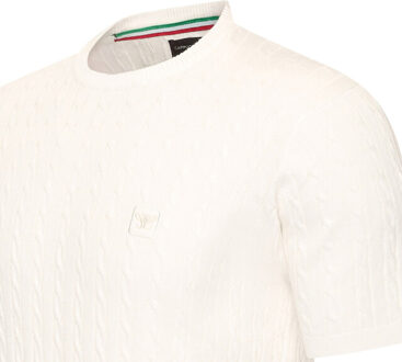 Loreto cable knit tee Wit - XL