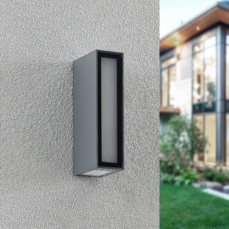 Loriava LED buitenwandlamp in donkergrijs