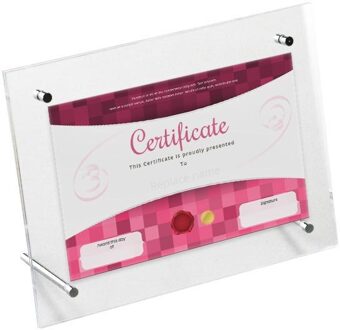 Loripos Acryl Fotolijst Stand L Bureau Teken Tag Label Houder Tafel Menu Poster Foto Frame Literatuur Certificaat Display 130x180mm