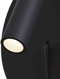 los 176 LED wandlamp 3000K rond zwart