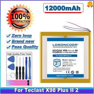 Losoncoer 12000Mah Batterij Voor Teclast X98 Plus Ii 2 Tablet Pc 3 Lijnen C2D7 2879127 Batterijen + Gratis Tools