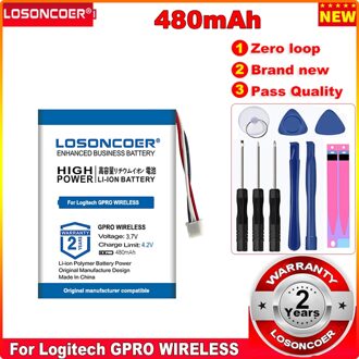 Losoncoer 480Mah Vervangende Batterij Voor Logitech Gpro Draadloze 240 Draadloze Muis Batterijen 3-Draad Plug Vervangen Oude Batterijen