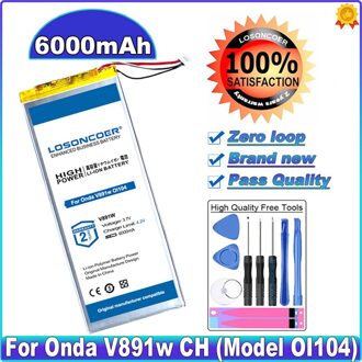 Losoncoer 6000Mah Voor Onda V891w Ch (Model OI104) 5 Lijnen Tablet Substitutie Batterij Hoge Capaciteit Batterijen