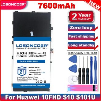 Losoncoer HB3S1 7600Mah Batterij Voor Huawei Mediapad 10FHD S10 S101U S101L S102U Tablet Batterij