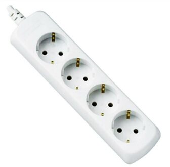 Losse stekkerdoos, 4 Sockets, wit