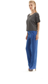 Losse streep top - maat EU 36 / UK 8 Zwart