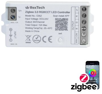 Losse Zigbee controller voor RGBWW led strips te bedienen met Philips Hue