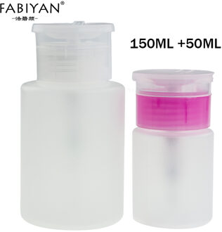 Lot 2 Stuks 50 Ml + 150 Ml Lege Fles Pomp Dispenser Plastic Polish Remover Cleaner Draagbare Makeup Nail Art manicure