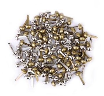 Lot 200pcs Assorted Color Mini Round Scrapbooking Brads Crafts DIY Supply