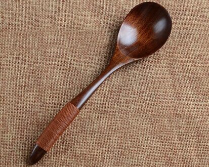 Lot Houten Lepel Bamboe Keuken Koken Gebruiksvoorwerp Tool Soep Theelepel Catering Top Kicthen #5 bruin