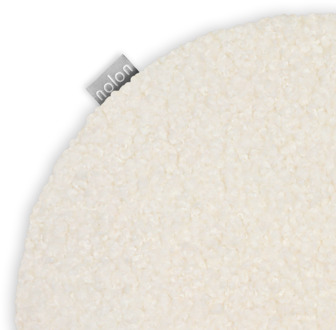 Lot rond zitkussen teddy gebroken wit